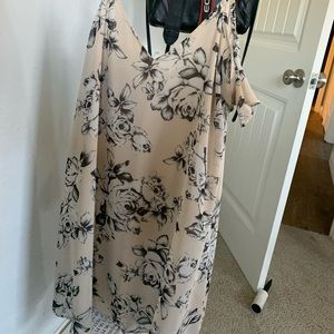 cream floral dress